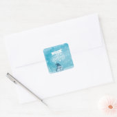 メリークリスマス、可愛い雪だるまもみの木雪の結晶 スクエアシール (封筒)