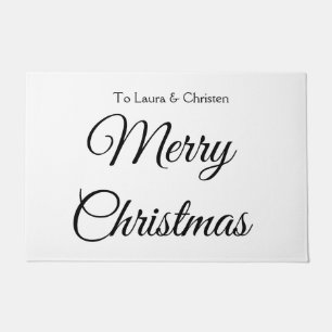 メリークリスマス 名前入り オリジナル 家族 ギフト ドアマット
