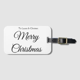 メリークリスマス 名前入り オーダーメイド 家族 ギフト ラゲッジタグ