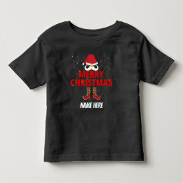 メリークリスマス 名前入り  トドラーTシャツ