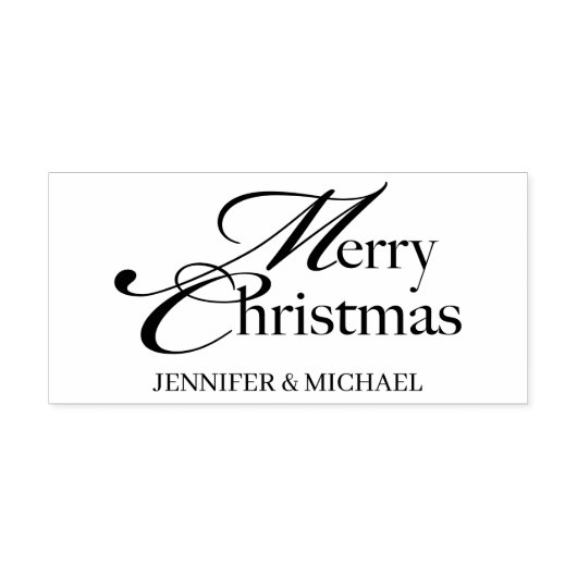 メリークリスマス 名前入り ラバースタンプ (インプリント)