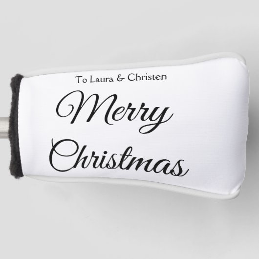 メリークリスマス 名前入り 名前入れ オーダーメイド ギフト ゴルフヘッドカバー (正面)