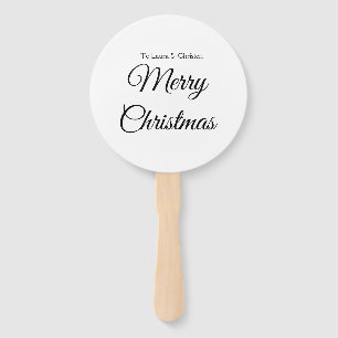 メリークリスマス 名前 テキスト カスタム 家族 ギフト ハンドファン