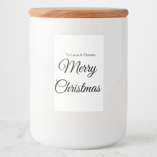 メリークリスマス 名前 テキスト カスタム 家族 ギフト フードラベル