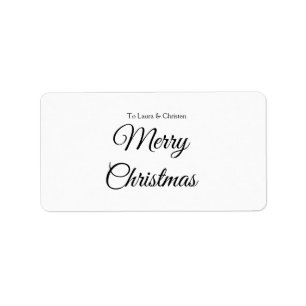 メリークリスマス 名前 テキスト カスタム 家族 ギフト ラベル