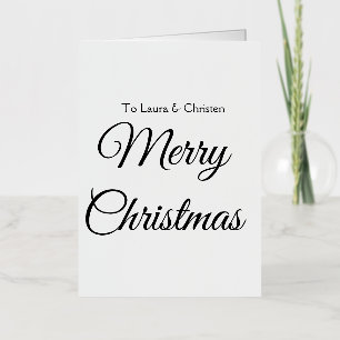 メリークリスマス 名前 テキスト カスタム 家族 ギフト 箔シーズンカード