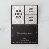 メリークリスマス/喜ばしい新年4写真 シーズンカード (内部)