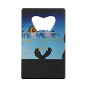 メリークリスマス！喜びに満ちたデジタルなクリスマスを！ クレジットカード栓抜き (裏面)