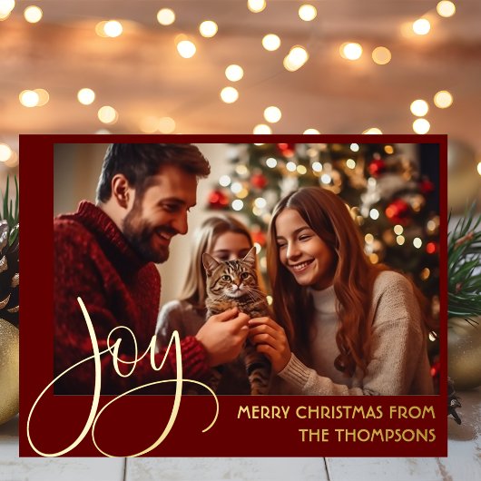 メリークリスマス、喜びの挨拶はがき 箔シーズンポストカード