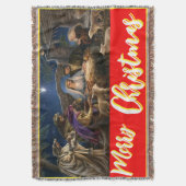 メリークリスマス,壁,窓,イメージ スローブランケット (正面縦)