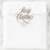 メリークリスマス!大カスタム丸ステッカー ラウンドシール (バッグ)