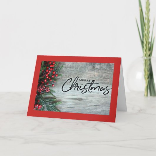 メリークリスマス&大変幸せな新年 シーズンカード (正面)