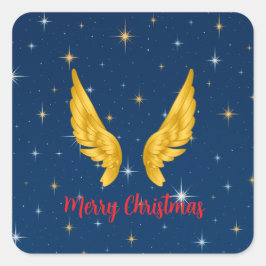 メリークリスマス 天使の翼 スクエアシール