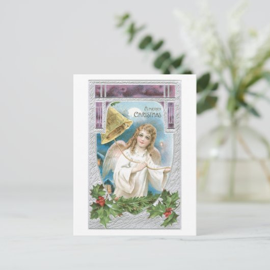 メリークリスマス-天使は喜びの鐘を鳴らします シーズンポストカード (スタンド正面)