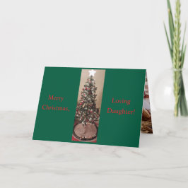 メリークリスマス、娘、折り畳まれたグリーティングカード カード