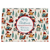 メリークリスマス | 子ども達のクリスマスを祝う ラージペーパーバッグ (正面)