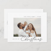 メリークリスマス、季節の挨拶、家族の写真 ポストカード (正面/裏面)