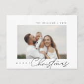 メリークリスマス、季節の挨拶、家族の写真 ポストカード (正面)