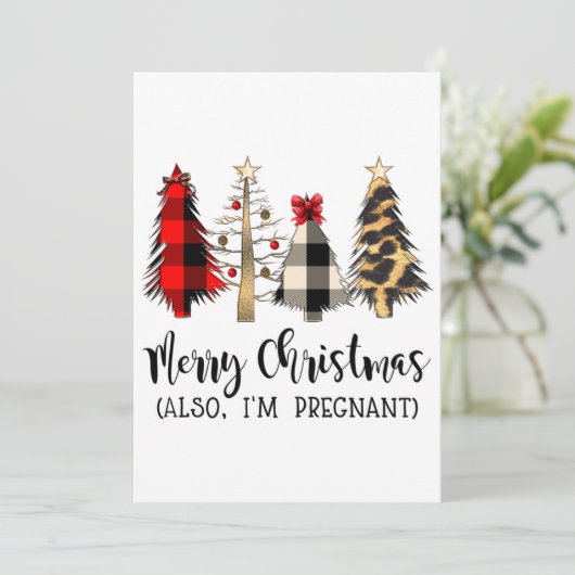 メリークリスマス!実は妊娠中!妊娠発表 シーズンカード (スタンド正面)