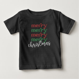 メリークリスマス 家族のクリスマス お祝い プレゼント ベビーTシャツ