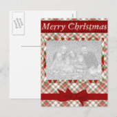 メリークリスマス – 家族の写真カード シーズンポストカード (正面/裏面)