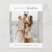 メリークリスマス、家族の写真、季節の挨拶 ポストカード (正面)