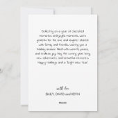 メリークリスマス　家族の名前入り６枚の写真グリッド シーズンカード (裏面)