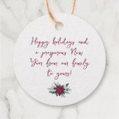 メリークリスマス|家族の名前 フェイバータグ (裏面)