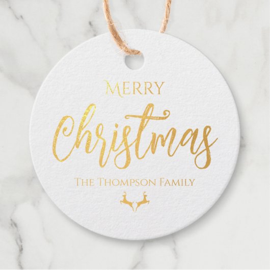 メリークリスマス|家族の名前 フェイバータグ (正面)