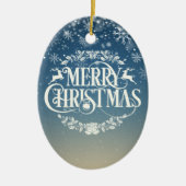 メリークリスマス 家族の定義 休日 セラミックオーナメント (正面)