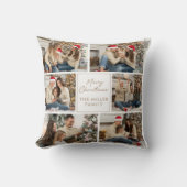 メリークリスマス | 家族エレガントの写真コラージュ クッション (正面)