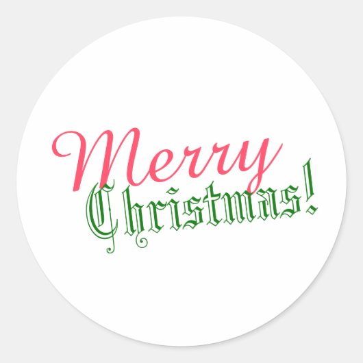 メリークリスマス!封筒用シール ラウンドシール (正面)