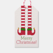 メリークリスマス – 小妖精や小人脚パーソナライズされた ギフトタグ (正面)
