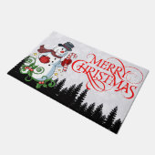 "メリークリスマス" 屋内外兼用マット ドアマット (アングル)