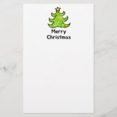 メリークリスマス 幻想的なツリーデザイン 便箋 (正面)