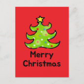 メリークリスマス 幻想的なツリー ポストカード (正面)
