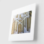 **メリークリスマス「応援カクテル」時計 スクエア壁時計 (傾斜)