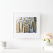 **メリークリスマス「応援カクテル」時計 スクエア壁時計 (ホーム)