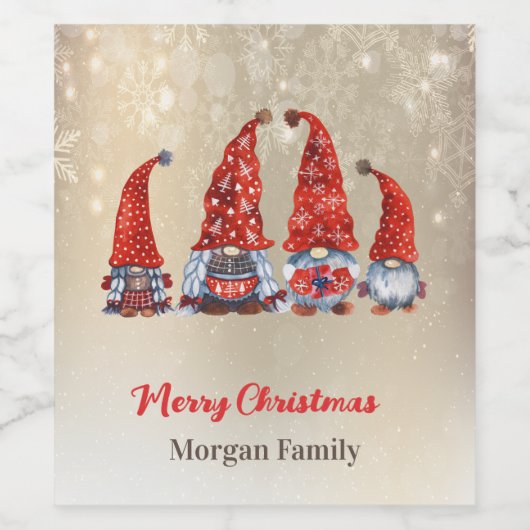 メリークリスマス、愛らしい赤い格言 ワインラベル (シングルラベル)