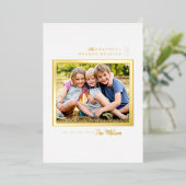 メリークリスマス | 感謝の心で喜びに満ちて 箔シーズンカード (立ち正面)