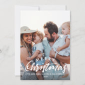 メリークリスマス 手描き パーソナライズ 写真 シーズンカード (正面)
