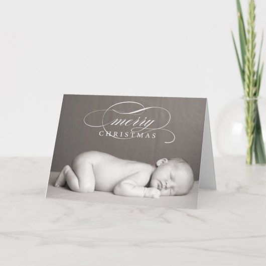 メリークリスマス – 折りたたみグリーティングカード シーズンカード (正面)