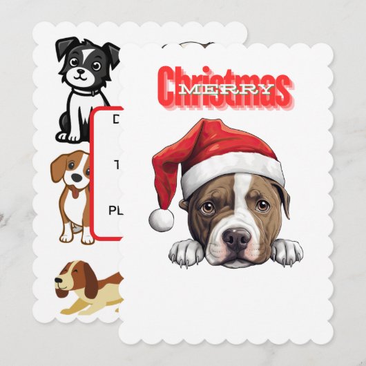 メリークリスマス 招待状 (正面/裏面)