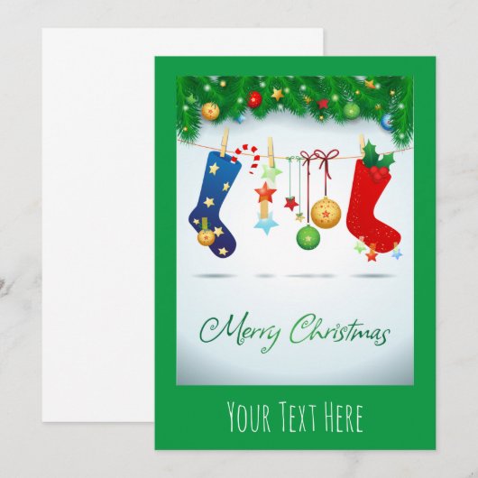 メリークリスマス 招待状 (正面/裏面)