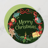 メリークリスマス 招待状 (正面/裏面)