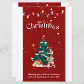 メリークリスマス 招待状 (正面/裏面)