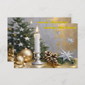 メリークリスマス 招待状 (正面/裏面)