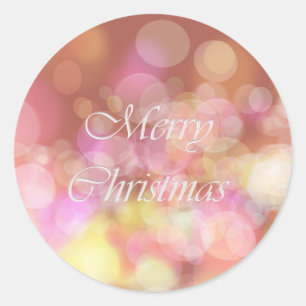 メリークリスマス.挨拶。 ラウンドシール