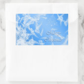 メリークリスマス.挨拶。 長方形シール (バッグ)