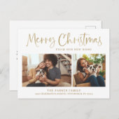 メリークリスマス |新しい住所の変更写真 シーズンポストカード (正面/裏面)